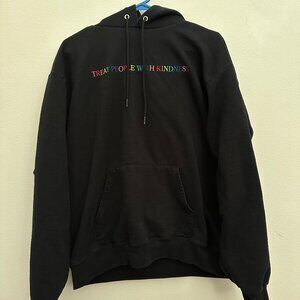 Harry Styles Treat People With Kindness Rainbow Embroidered Hoodie Size Large